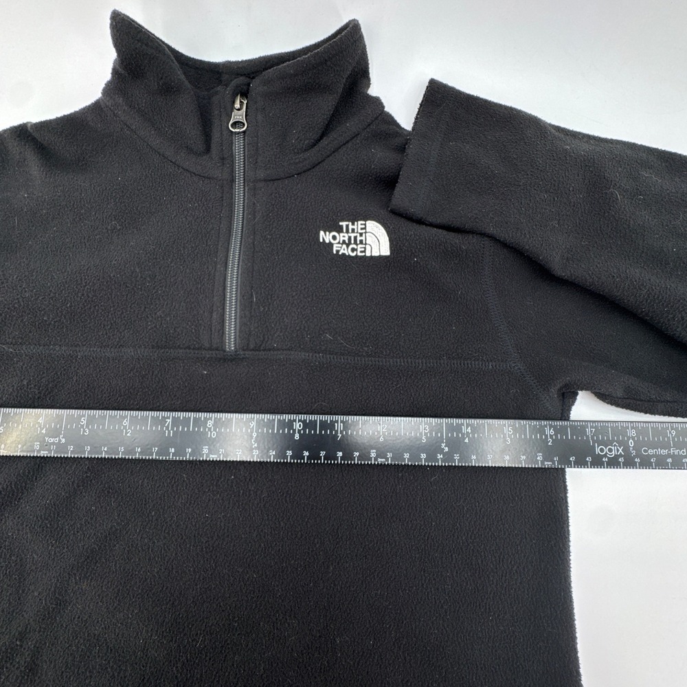 The North Face Glacier Fleece Sweater Boys Medium 10/12 Black Mock Neck 1/4 Zip - Picture 4 of 15